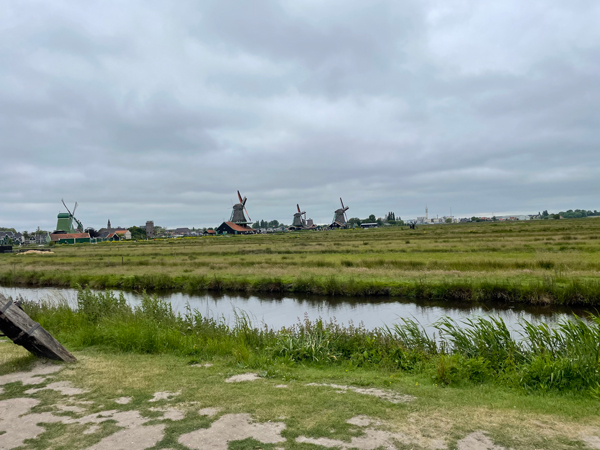 famous windmills at the Zaanse Schans