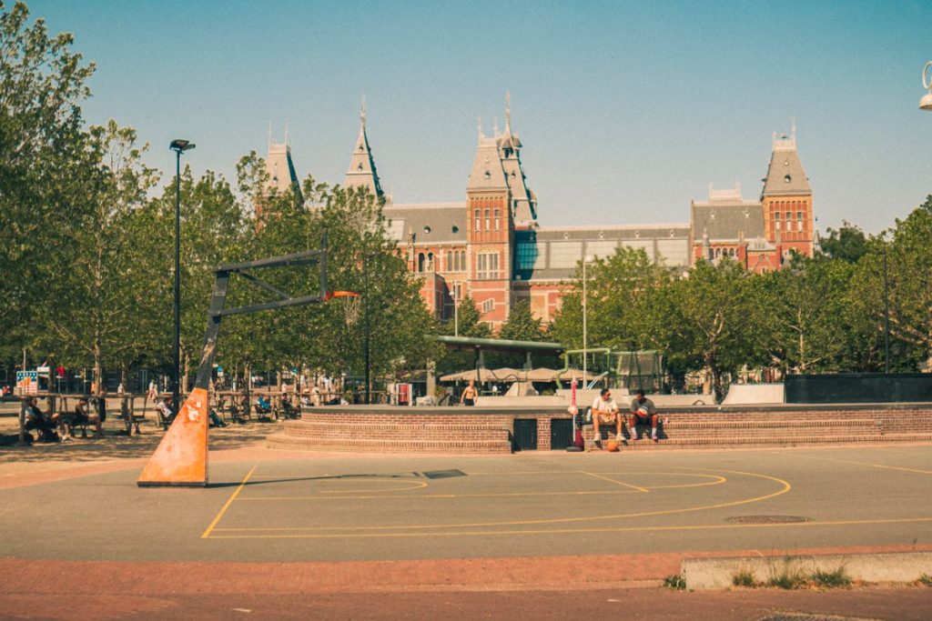 Uitzicht bij het Rijksmuseum in Amsterdam