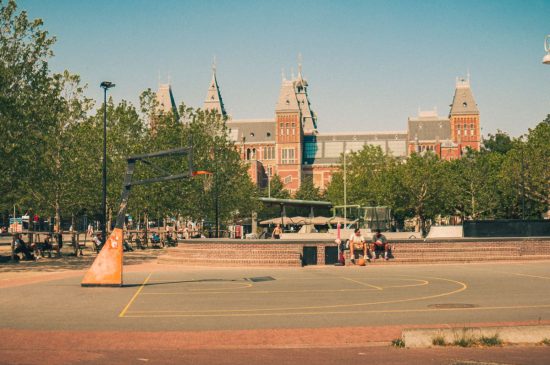 Uitzicht bij het Rijksmuseum in Amsterdam